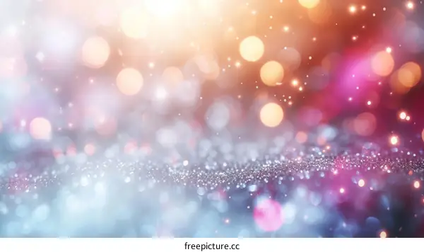 Pink and silver glitter background with shiny lights