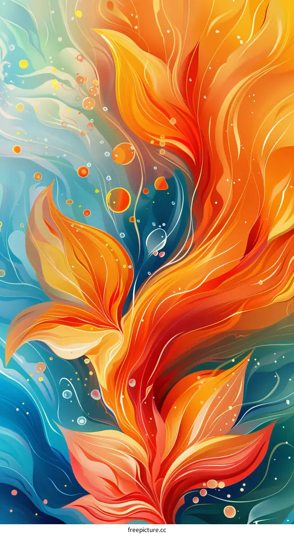 Hand-Painted Watercolor: Blooming Flowers