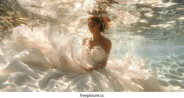 Water Dreams: A Bride's Underwater Elegance