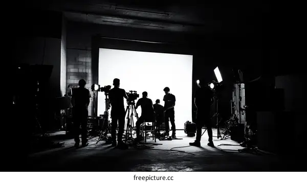 Film Production Studio Setup Silhouette