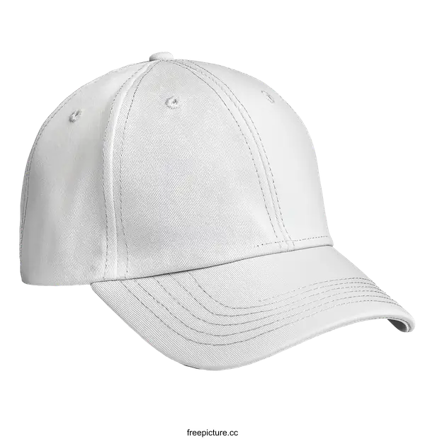 [Transparent Background PNG]Blank White Baseball Cap Mockup