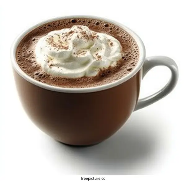 Delicious Hot Chocolate in a Brown Mug