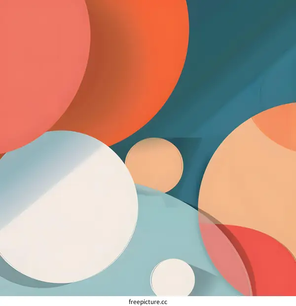 Abstract Background with Overlapping Circles in Pastel Colors