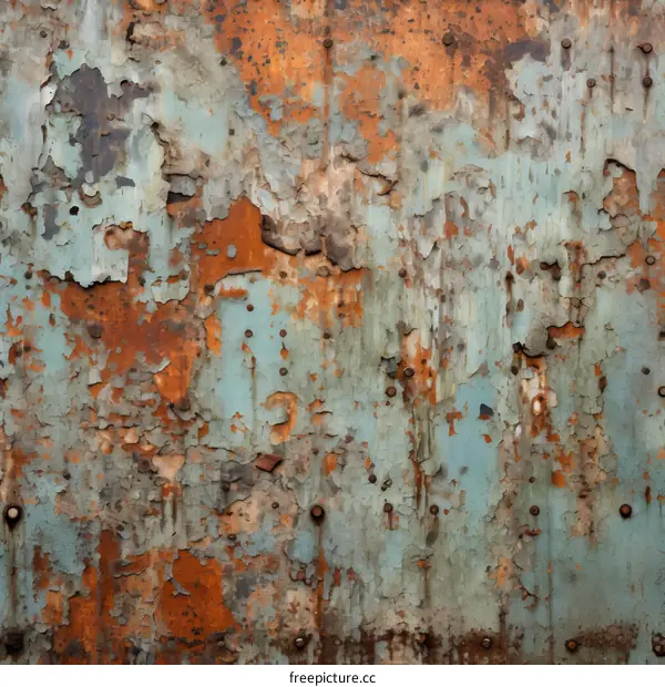 rusty metal texture with rivets