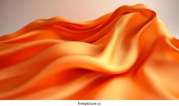 Orange Silk Fabric Texture Illustration