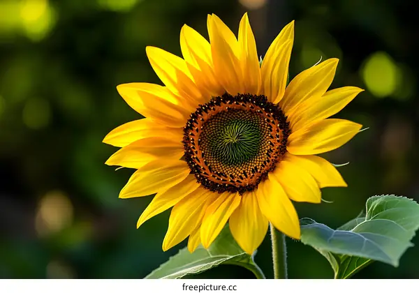Closeup of a Yellow Sunflower in Bloom