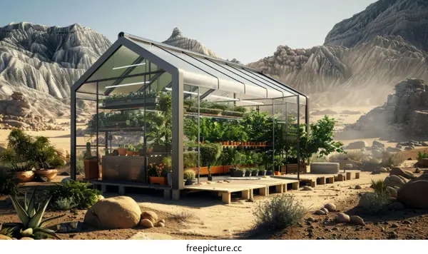 Sustainable Glass House in the Desert