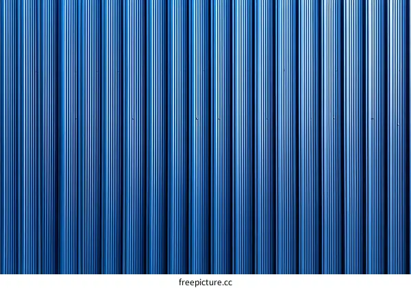 Blue Corrugated Metal Panel Background