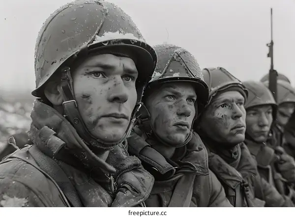 A group of soldiers in the Korean War