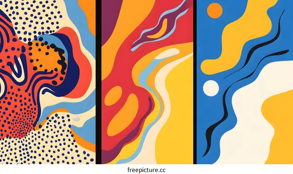 Abstract Colorful Background With Geometric Shapes