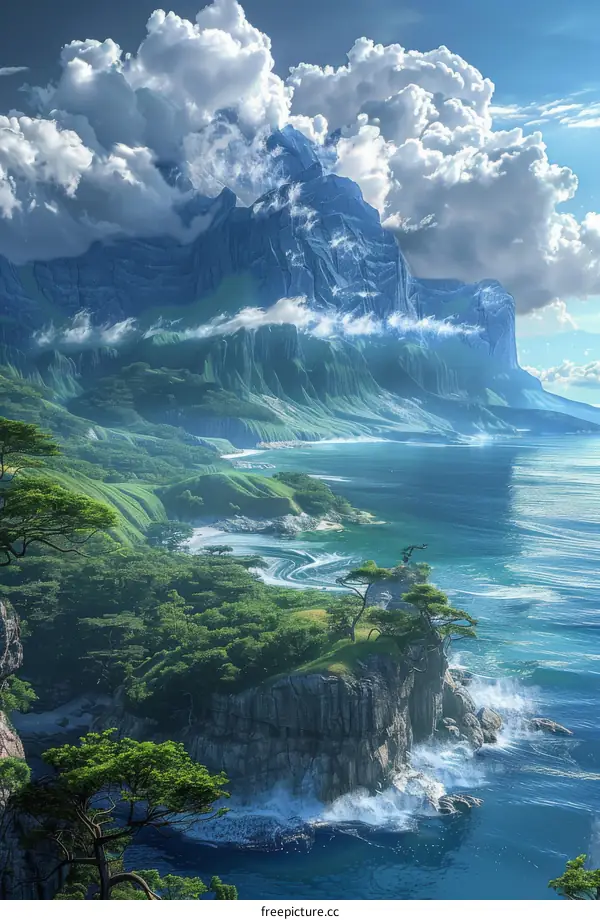 Enchanting Fantasy Island Landscape