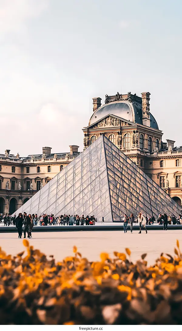Glass Pyramid Louvre Museum Paris France