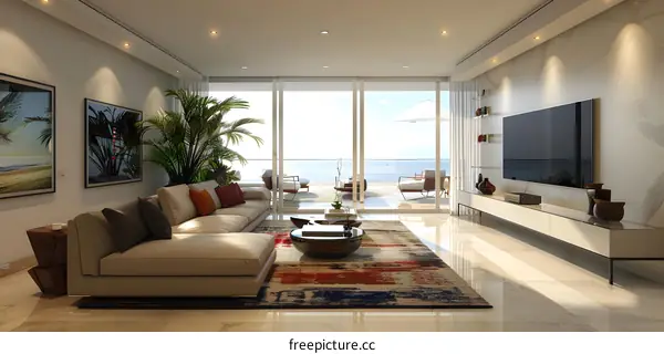 Luxury Apartment Living Room Interior