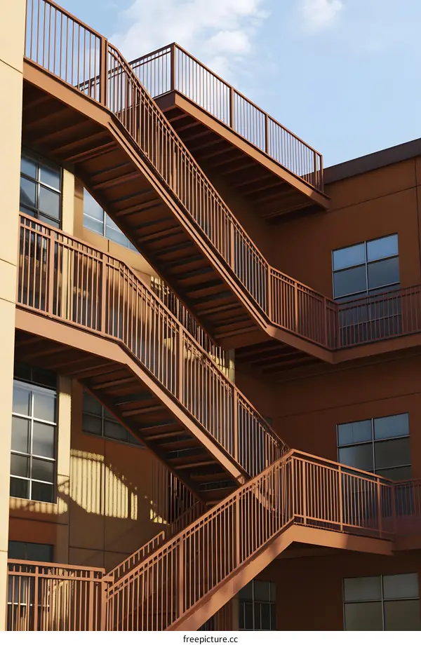 Exterior Fire Escape Stairs Building