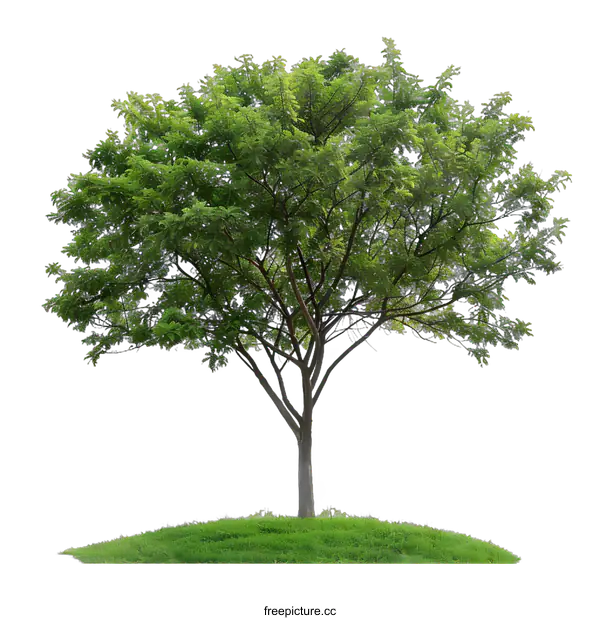 [Transparent Background PNG]Green Tree Isolated on White Background
