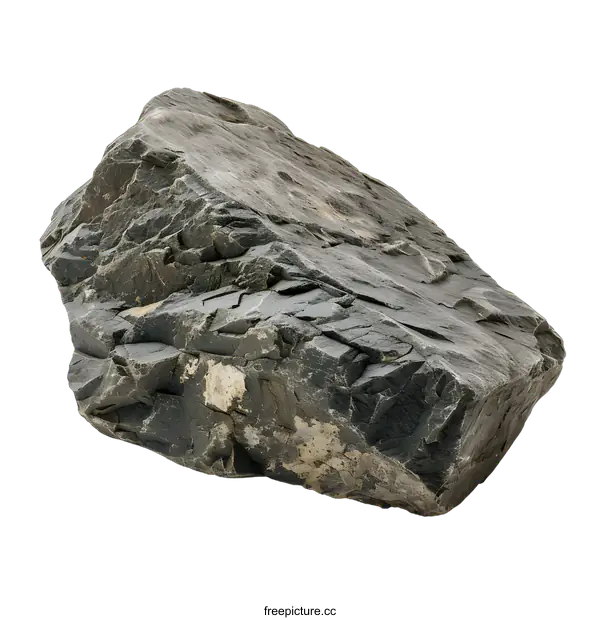 [Transparent Background PNG]Isolated Large Grey Rock Against White Background