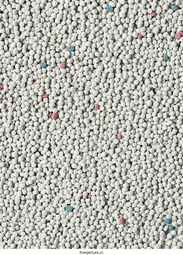 Clumping cat litter texture background