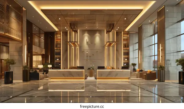 Modern Luxury Hotel Lobby Interior Design