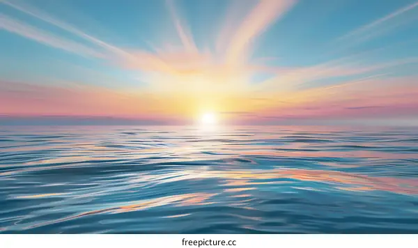 Tranquil sea at dawn