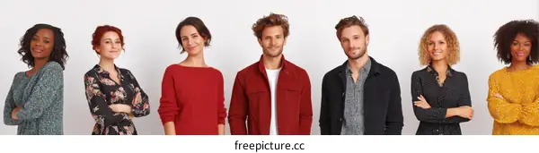 Diverse Group Portrait of Confident Individuals