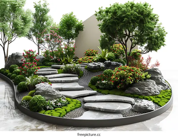 Garden landscape design renderings