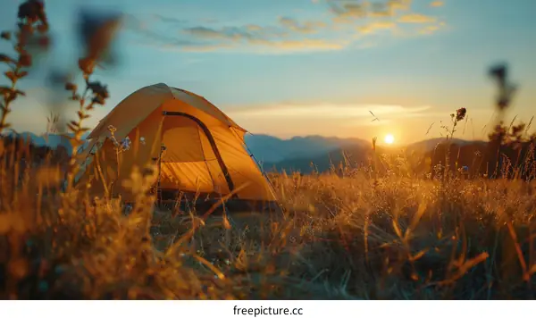 Camping in the mountains