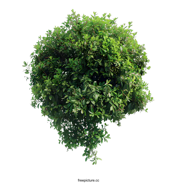 [Transparent Background PNG]Green Bush Isolated on White Background