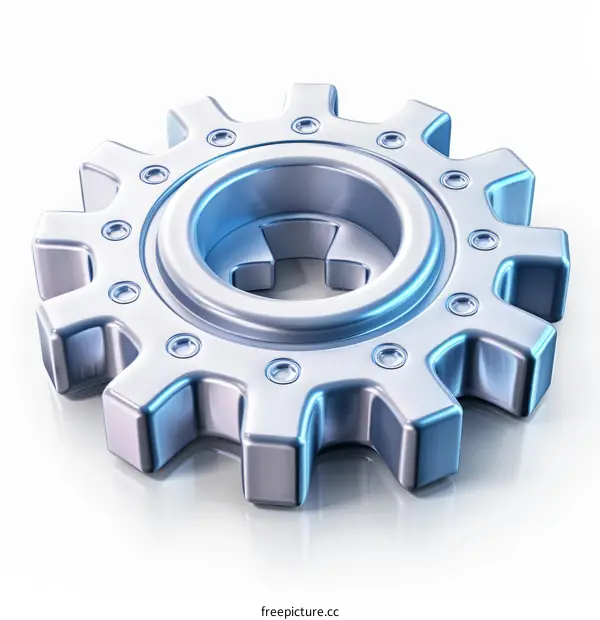 3D illustration of a gear