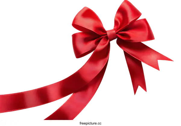 [Transparent Background PNG]Elegant Red Ribbon Bow Decoration