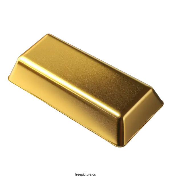 [Transparent Background PNG]Gold Ingot Illustration for Financial Assets