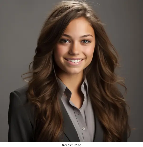 Portrait of a young professional woman smiling