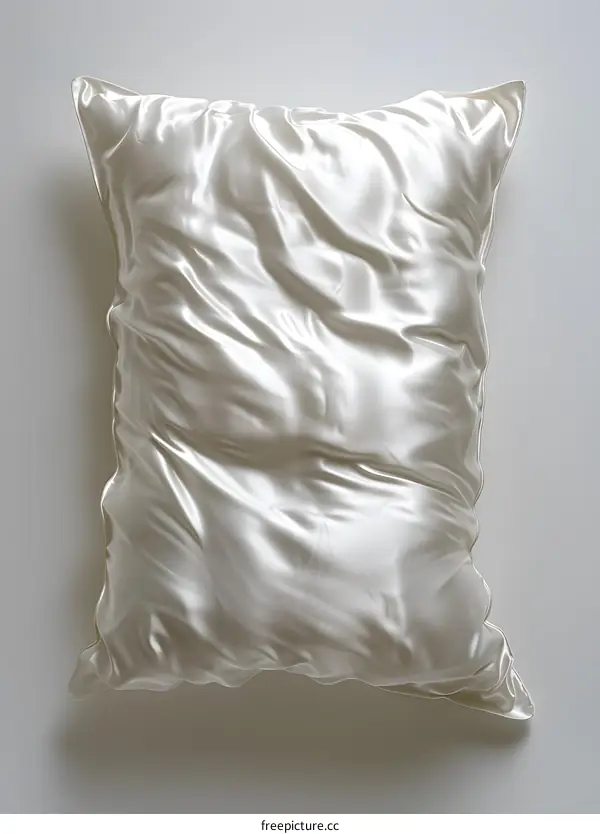 A white pillow on a white background