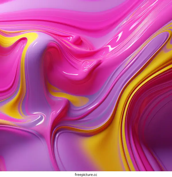 Colorful abstract painting with vibrant colors and smooth transitions