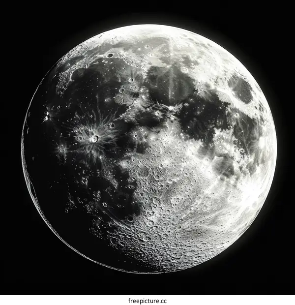 Detailed Moon Surface Image