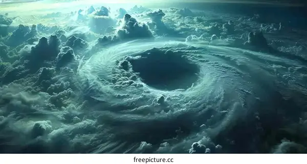 A Large Hurricane Seen from Space
