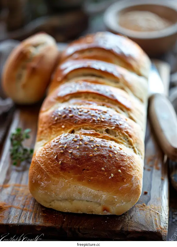 Freshly Baked Sesame Seed Loaf