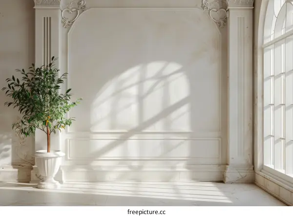 Classic Interior with Ornamental Plant Pot