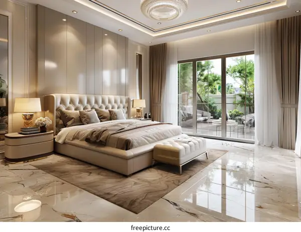 Luxury Bedroom Interior Design Illustration