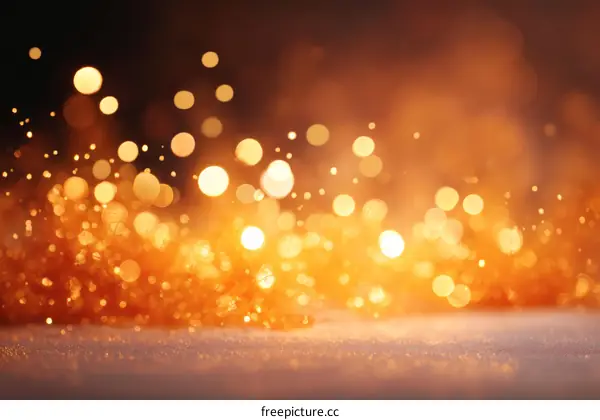 Golden Light Bokeh Background