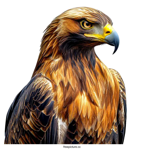 [Transparent Background PNG]Golden Eagle Portrait Close Up