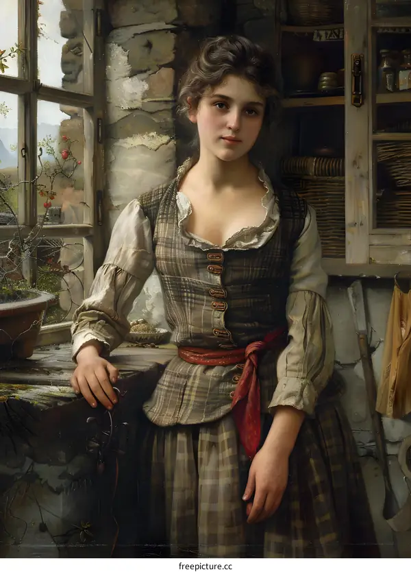 Portrait of a Young Woman by a Window