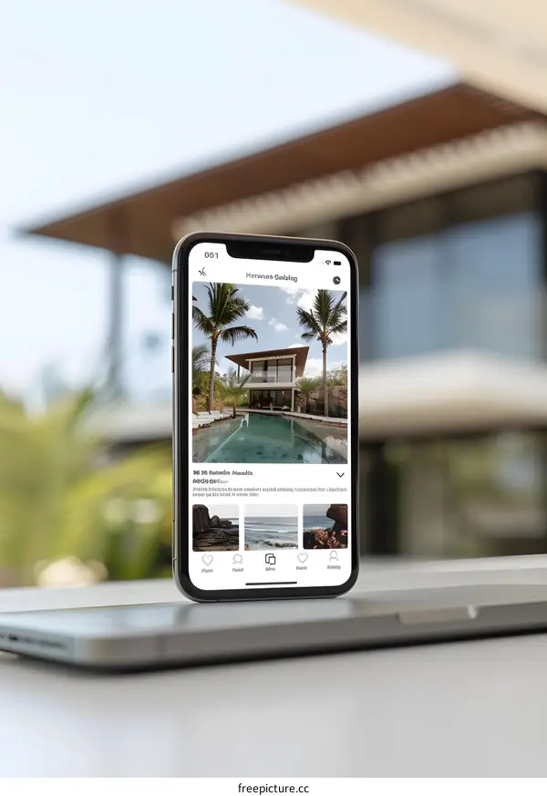 Modern Villa With Private Pool and Palm Trees