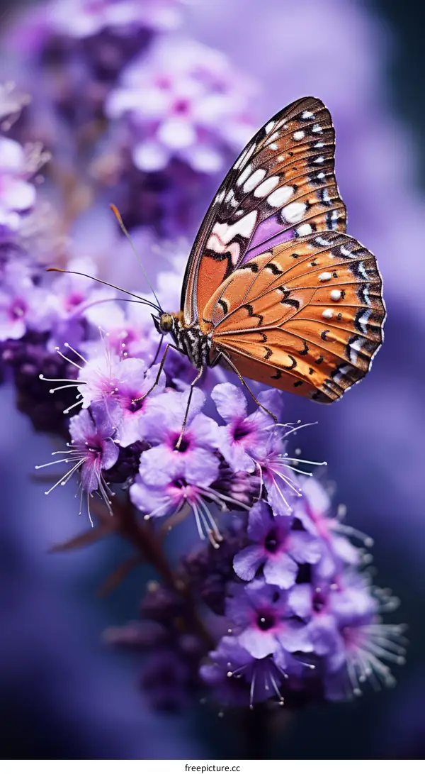 Butterfly Perched Delicately on Vibrant Flower
