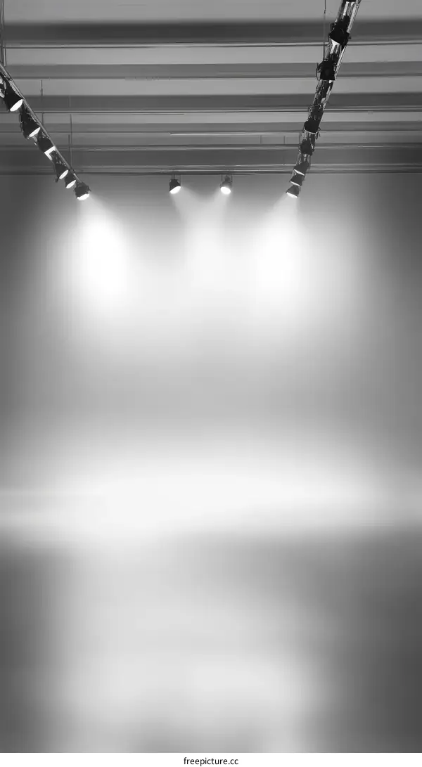 Empty Stage Studio Scene with Spotlights