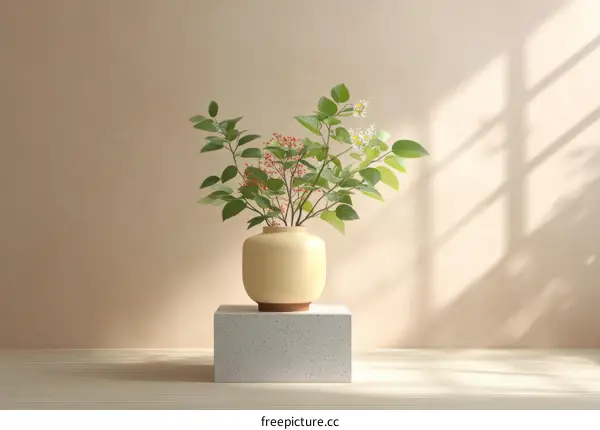 Elegant Vase Arrangement in a Minimalist Setting