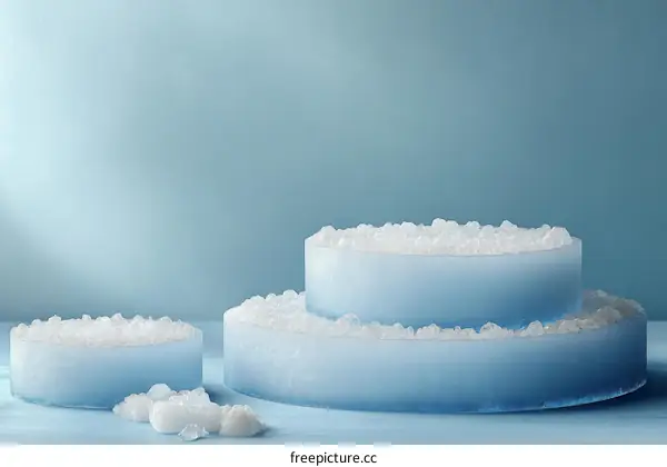 Abstract Ice Dessert Display