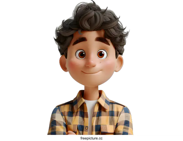 [Transparent Background PNG]Portrait of a happy young boy