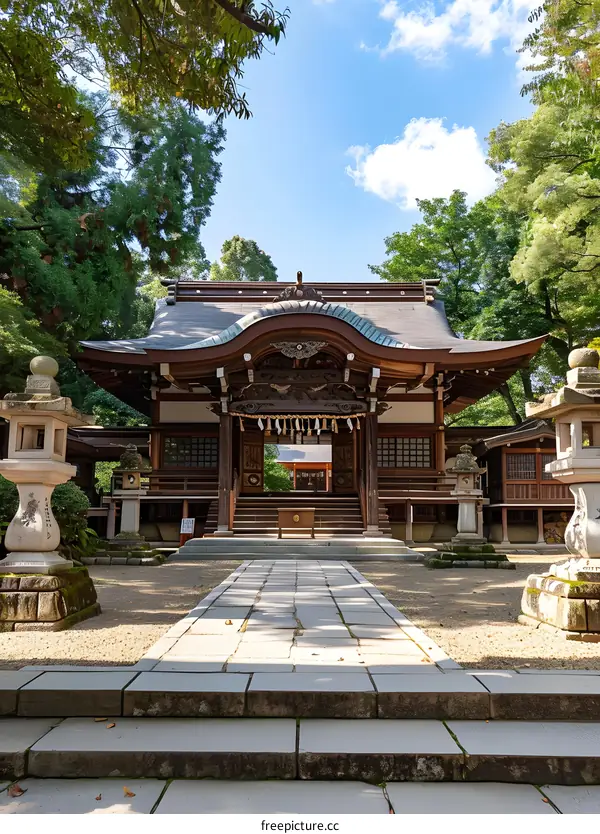 Traditional Japanese Shinto Shrine Building