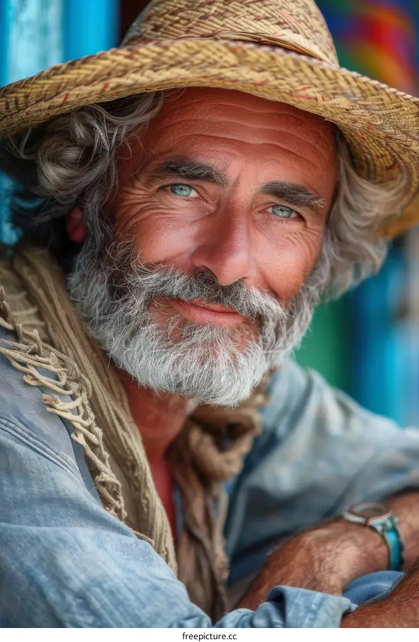 Cuban Man with Blue Eyes