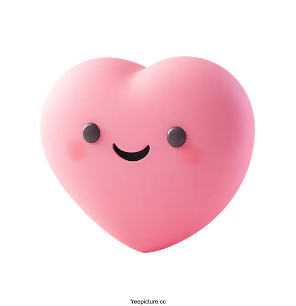 [Transparent Background PNG]Cute Pink Heart Illustration
